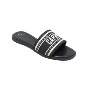 Capri Black Slide Sandals